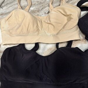Truekind XL Women's Intimates Beige and Black Bralette bundle